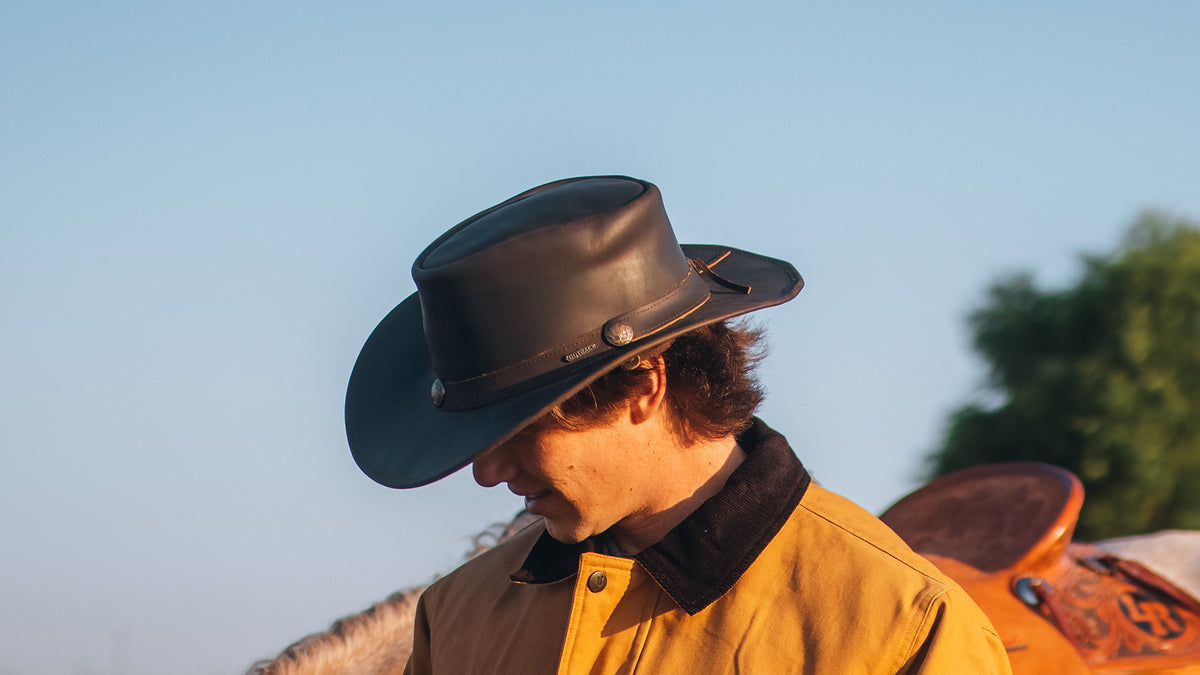 Raven  Leather Hats by Outback Trading Company –