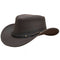 Outback Trading Company Wagga Wagga Leather Hat Chocolate / SM 1367-CHO-SM 089043910880 Leather Hats