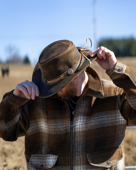 Outback Trading Company Ridge Leather Hat Leather Hats