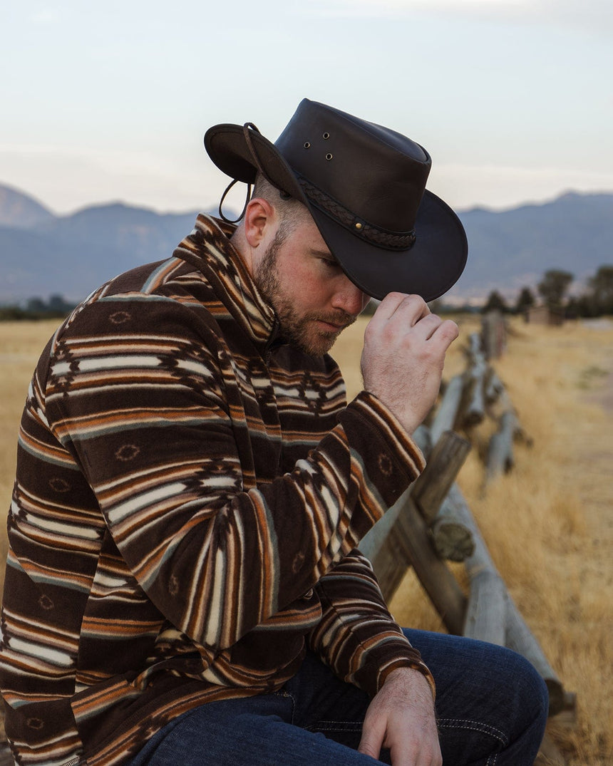 Outback Trading Company Wagga Wagga Leather Hat Leather Hats