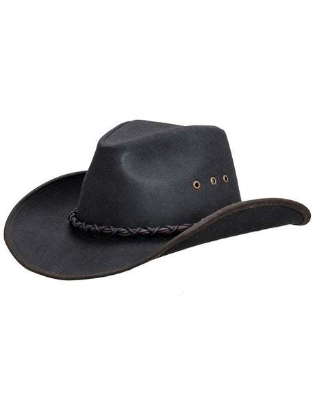 Outback Trading Company Bootlegger Oilskin Hat Black / SM 1484-BLK-SM 089043239455 Oilskin Hats