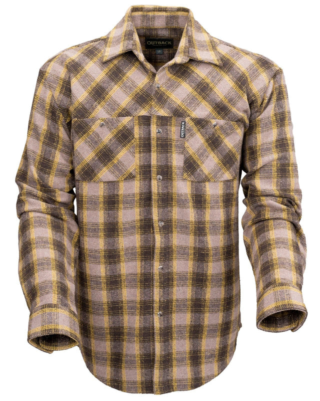 Outback Trading Company Men’s Greyson Shirt Brown / SM 40258-BRN-SM 789043416282 Shirts & Tops