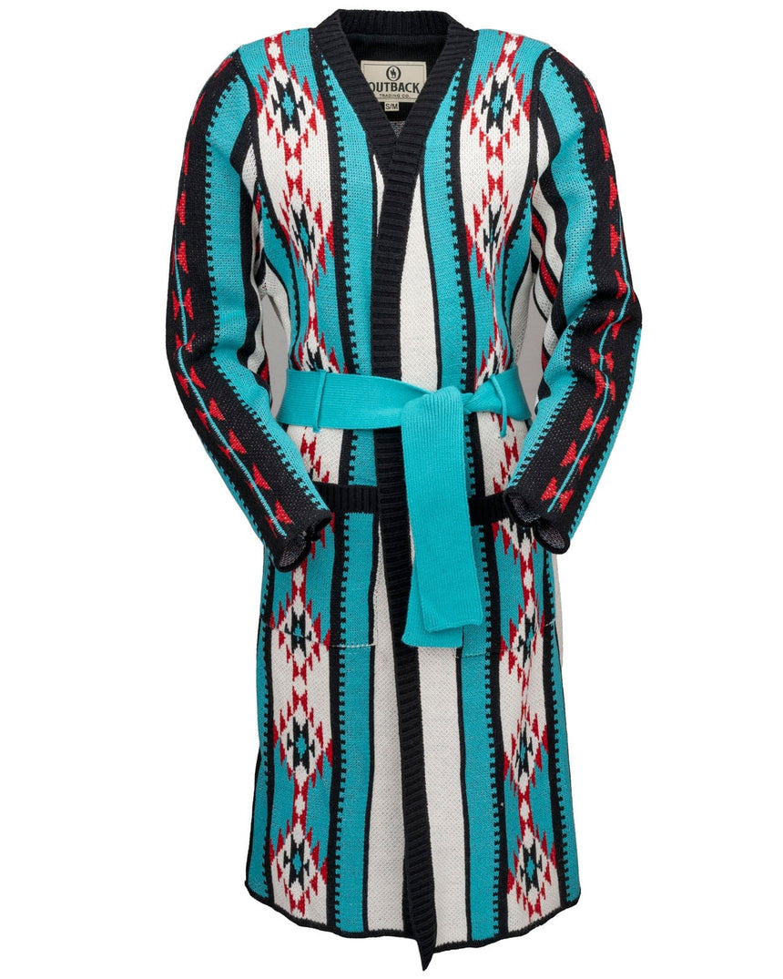 Outback Trading Company Women’s Carrie Sweater Duster Coat Turquoise / S/M 40243-TUR-S/M 789043416152