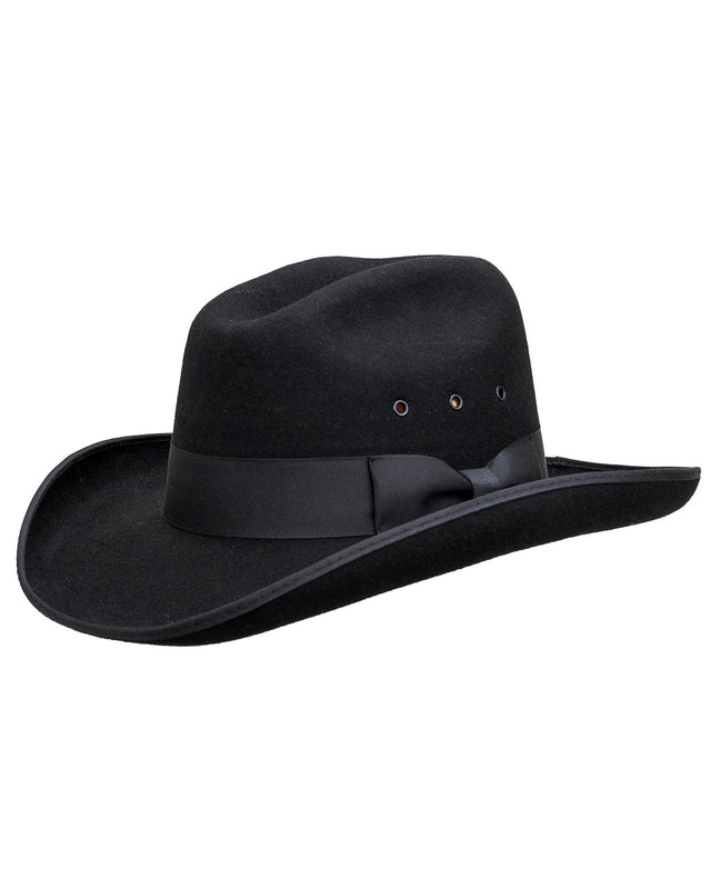 Outback Trading Company RUSSO WOOL HAT BLACK / 678 13221-BLK-678 789043425581 Wool Felt Hats