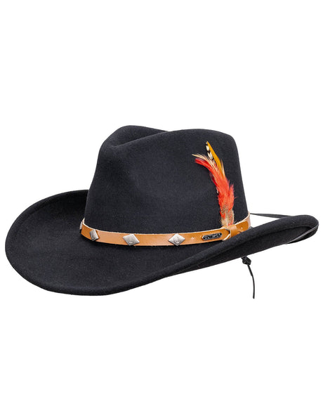 Outback Trading Company Wide Open Spaces Wool Hat Black / SM 1336-BLK-SM 789043005981 Wool Felt Hats