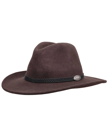 Outback Trading Company Shy Game Wool Hat Brown / SM 1307-BRN-SM 089043945622 Wool Felt Hats