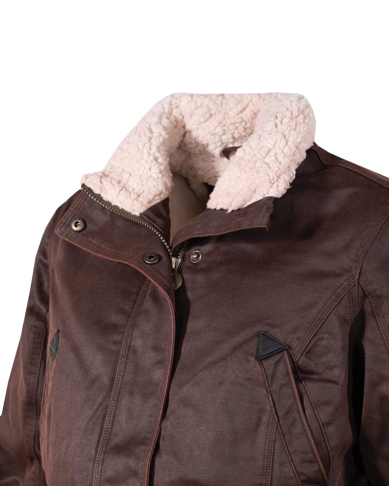 Womens Outback Trading Co Snow Mountain Brown Down selling Microsuede Jacket Size Small