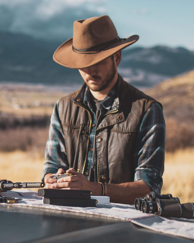 5 brim felt cowboy hat