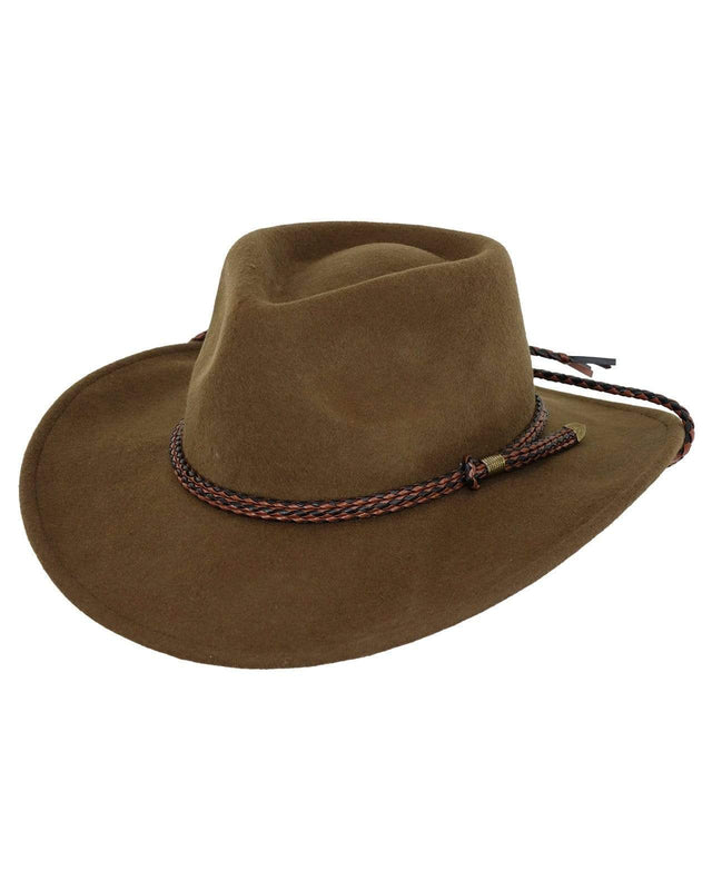 Conner Hats Men's Aussie Wool Crusher Hat Black S